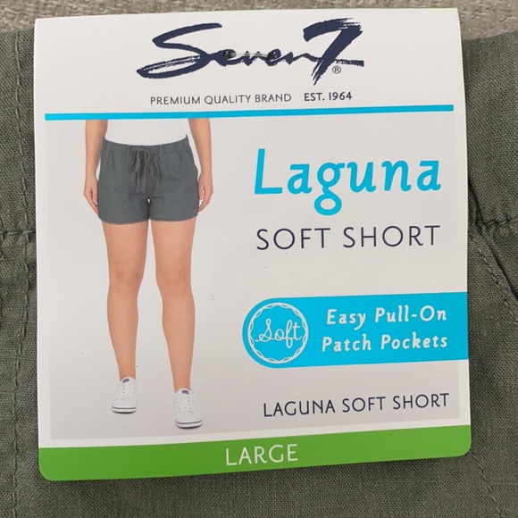 Seven7 green “Laguna” soft pull on shorts Size Large NWT. - Picture 2 of 10